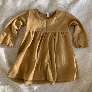 Quincy Mae Long Sleeve Baby Dress in Honey